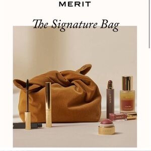 Merit Signature Cosmetic Bag Corduroy Tie Top